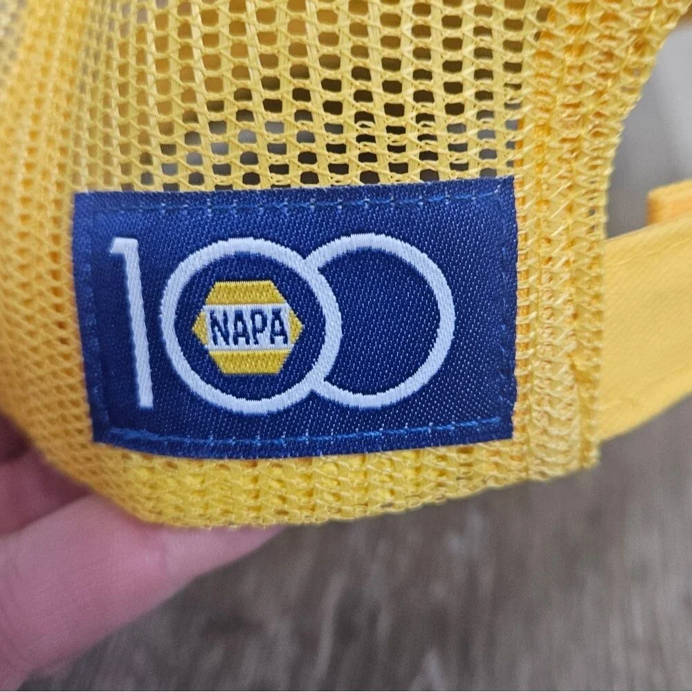 Napa Hat Anniversary‎ 100 Napa Yellow Blue Adjustable Unisex One size Retro